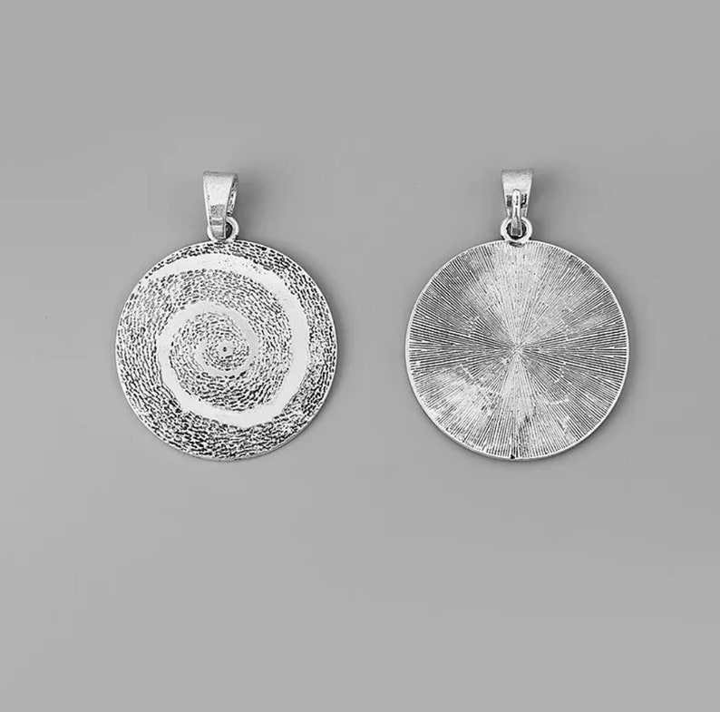 Antique Silver Necklace Statement Necklace Large Spiral Swirl Silver Necklace Spiral Necklace Spiral Pendant Statement Pendent