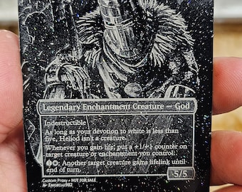 metal engraved mtg cards Stainless Steel Dragon Token