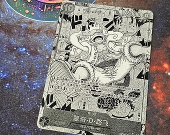 Jogo de cartas personalizado One Piece com cartão gravado em metal