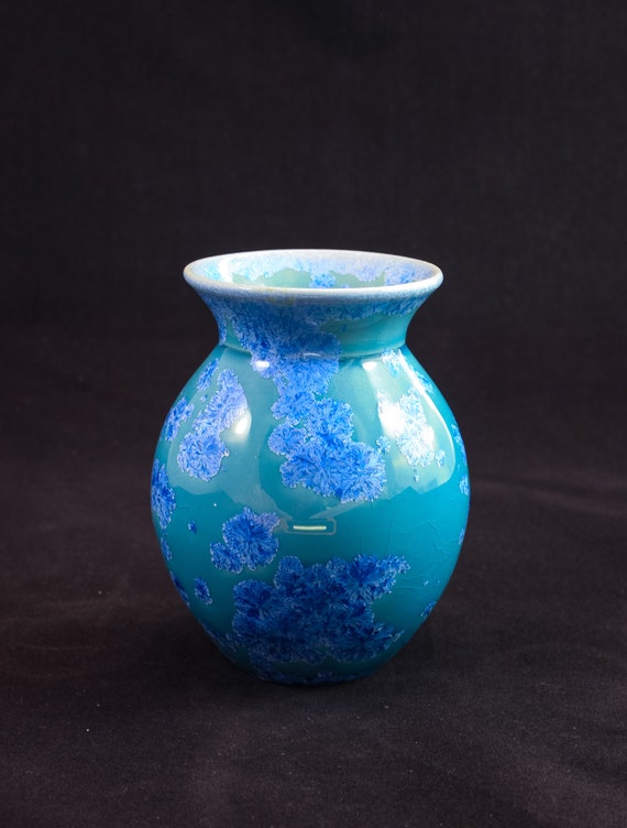 Mini Blue Crystals - Crystalline Vase - 2