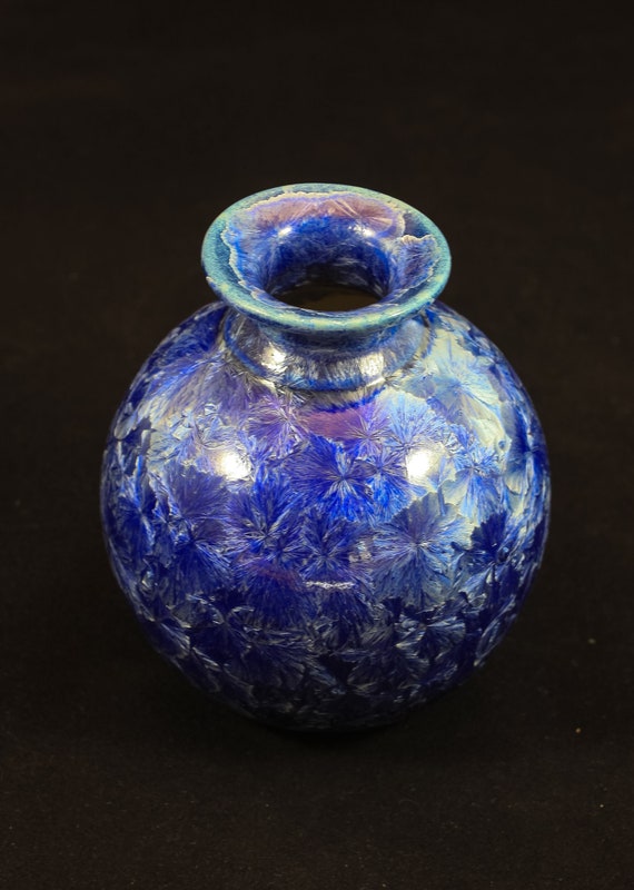 Blue Crystals Galore - Crystalline Vase