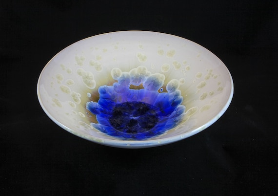 Large Blended Color Crystalline Bowl