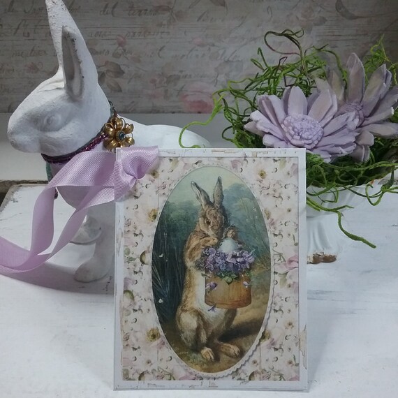 Violette Stickers Easter Hares - Victorian Postcard Inspired Die-Cut Craft Stickers