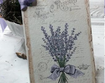 French Lavender Gift Tags: Country Style, Set of 4