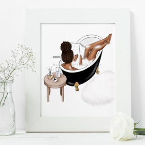 Me Time - African American Fashion Illustration Art Print