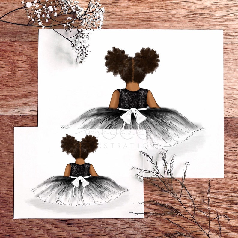 Good Little Girl Art Print African American x Ballerina Decor x Nursery Wall Art