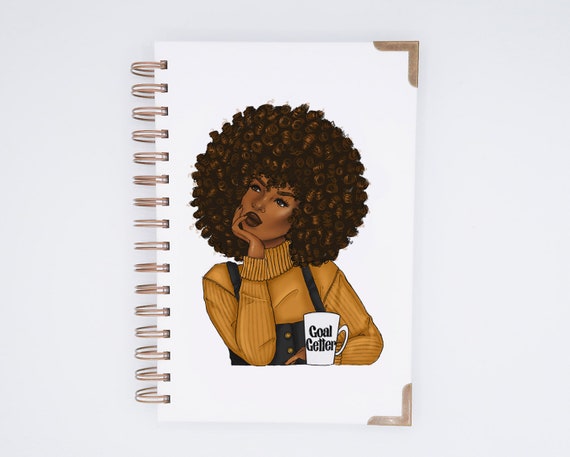 Goal Getter Hardcover Journal | African American Stationery // Coco Michele