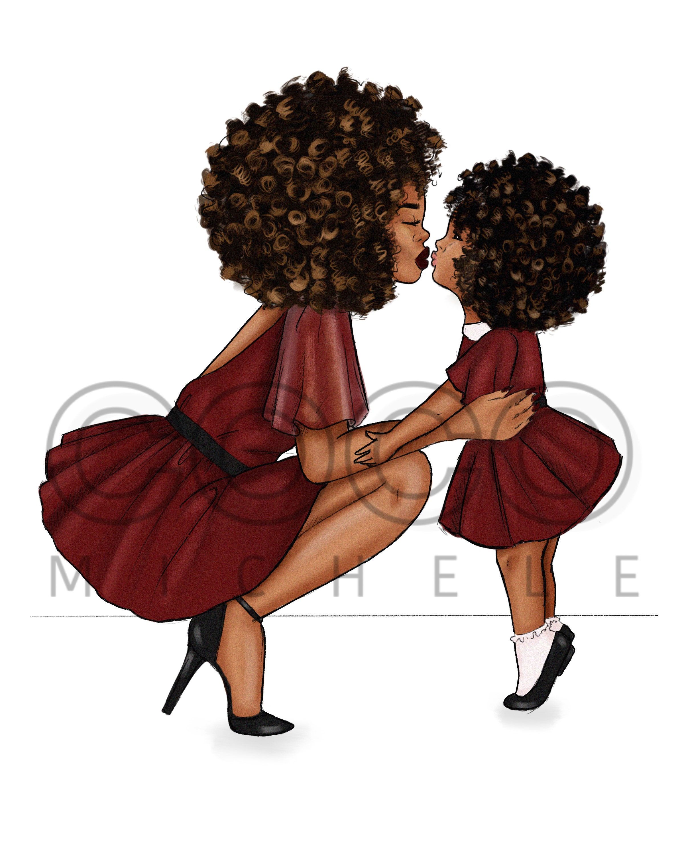 African American Merry Mini Me Christmas Card - Single or Set