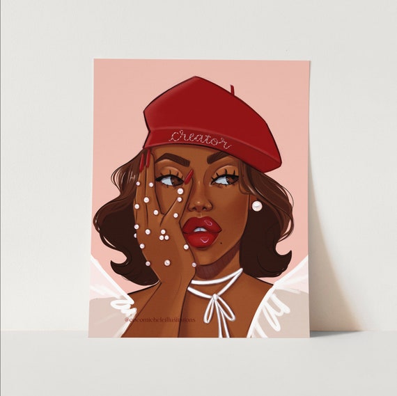 Creator - African American Fashion Illustration Art Print | Coco Michele