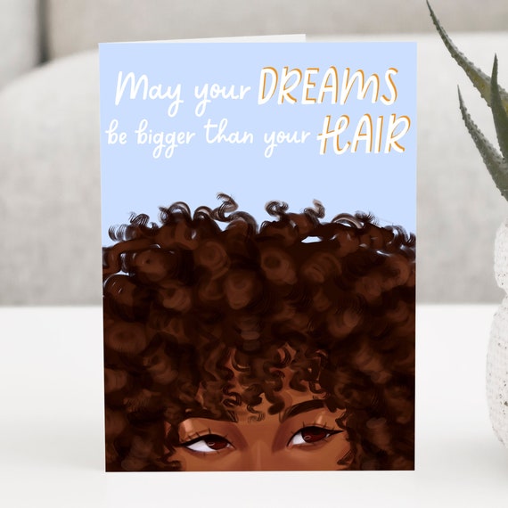 Big Hair, Bigger Dreams - African American Greeting Card | Coco Michele