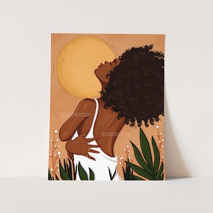 Sun Gazer - African American Fashion Illustration Art Print | Coco Michele