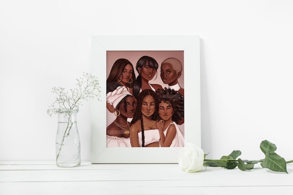 Self Love Circle - African American Fashion Illustration Art Print