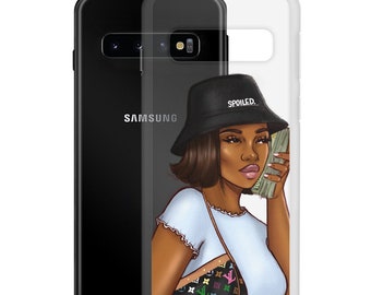 New Phone, Who This Samsung Phone Case | African American Art | Black Girl Fashion Illustration