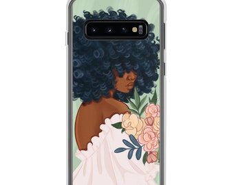 Flowers and Fros Samsung Phone Case | African American Fashion Illustration | Coco Michele