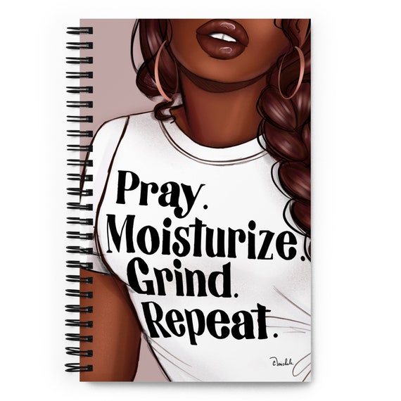 The Mantra  Dotted Paper Spiral Notebook | African American Art | Coco Michele