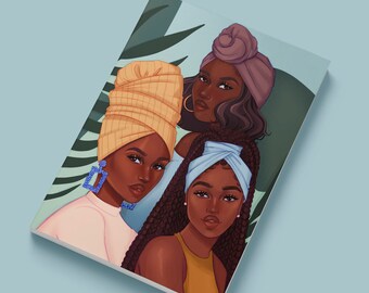 Sister Circle Lined Paperback Journal | African American Art | Coco Michele