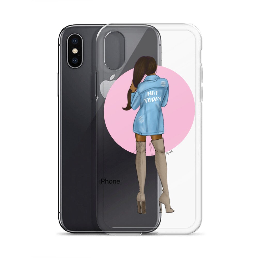 iPhone X Case African American Fashion Illustration Not Today (iPhone
