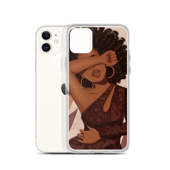 Marbled Melanin iPhone Case | African American Fashion Illustration | Coco Michele