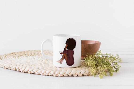 Party of One Mug - African American Fall Fashion Illustration