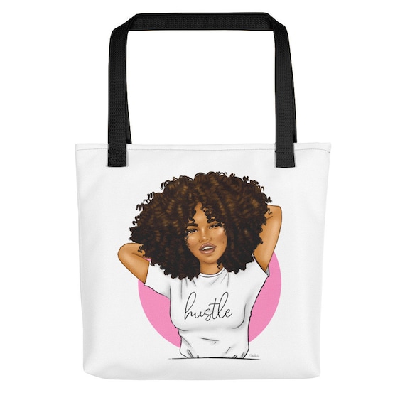 Hustle Tote Bag with African American Girl