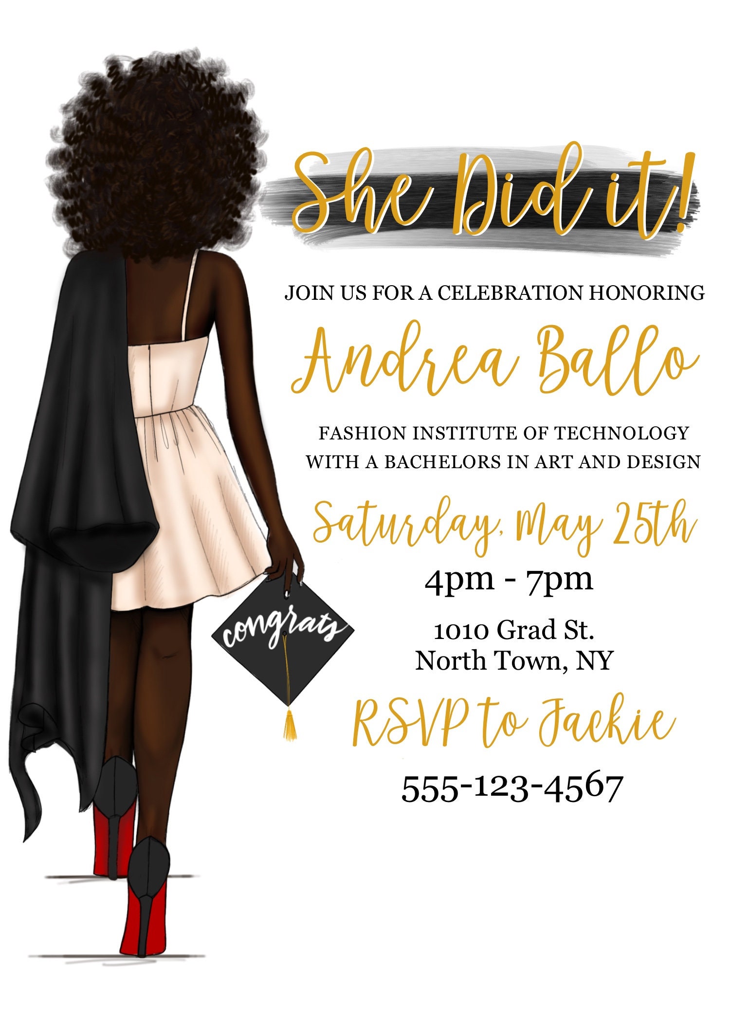 printable personalized graduation party invitations