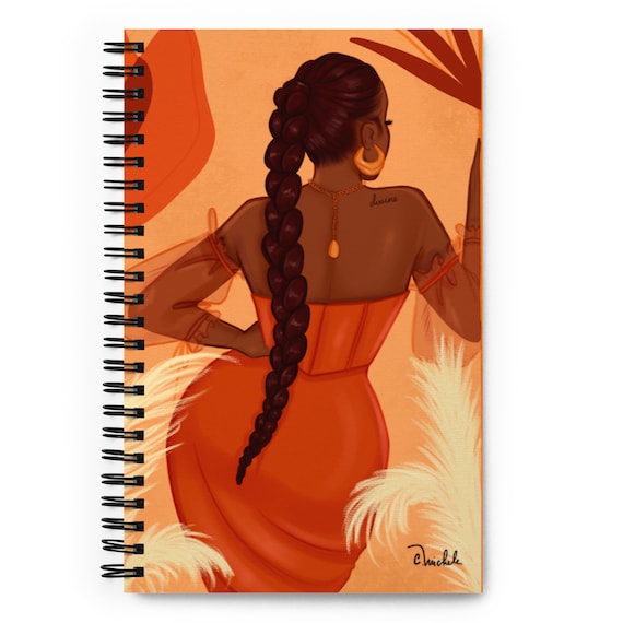 Her Radiance Dotted Paper Spiral Notebook | African American Art | Coco Michele