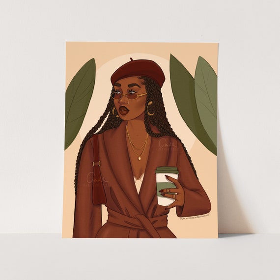 Never Settle - African American Fashion Illustration Art Print