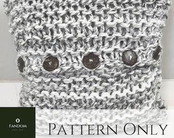 Pillow Cover Knitting Pattern, Chunky Knit Pillow Pattern, Easy Throw Pillow Pattern to Knit