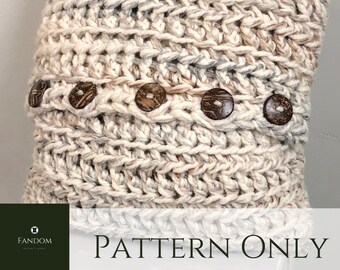 Binge-watcher Crochet Pillow Cover, Button Yarn Chunky Pillow Pattern, Crochet Patterns Quick Easy Home Decor Crochet Super Bulky Yarn
