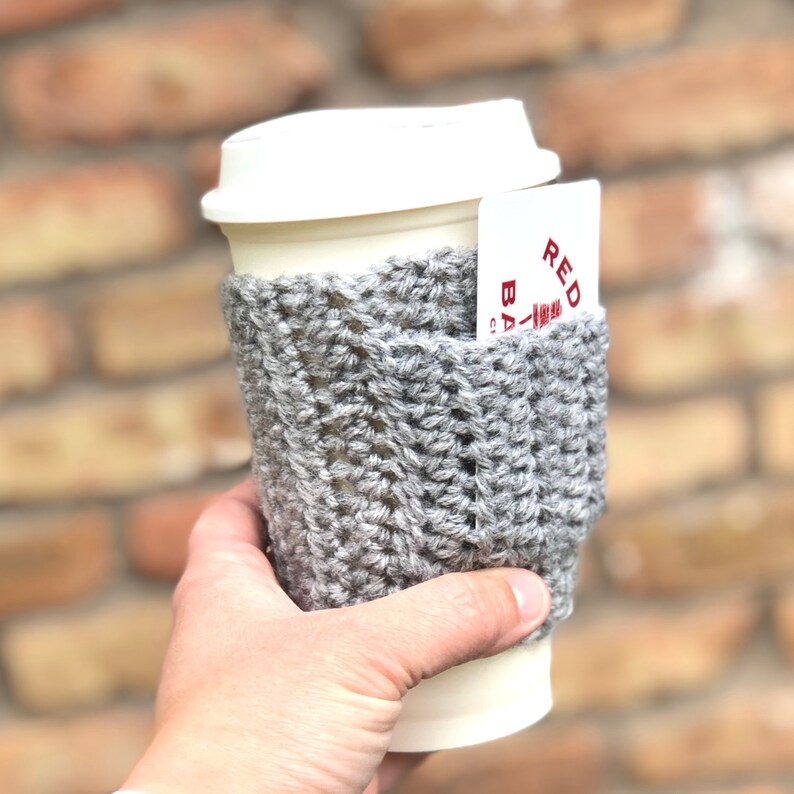 Crochet Pocket Cup Cozy Pattern, Coffee Sleeve Crochet Pattern Gift Card Holder / Easy Crochet Gifts Pattern Quick Crochet Pattern Fast image 3