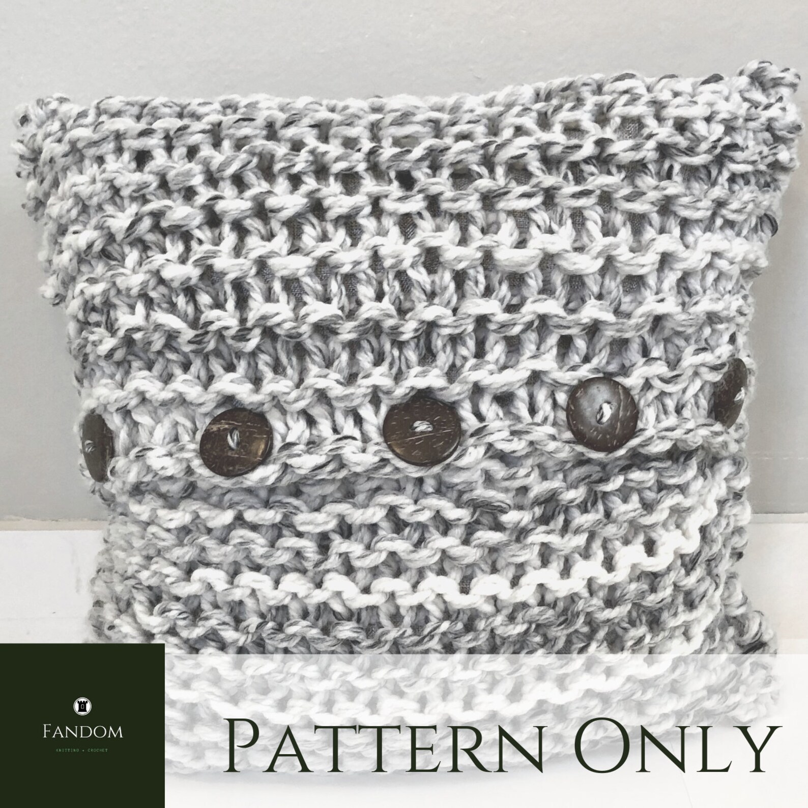 Pillow Cover Knitting Pattern, Chunky Knit Pillow Pattern, Easy Throw