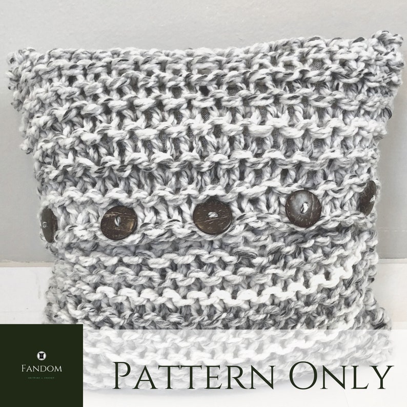 Pillow Cover Knitting Pattern, Chunky Knit Pillow Pattern, Easy Throw
