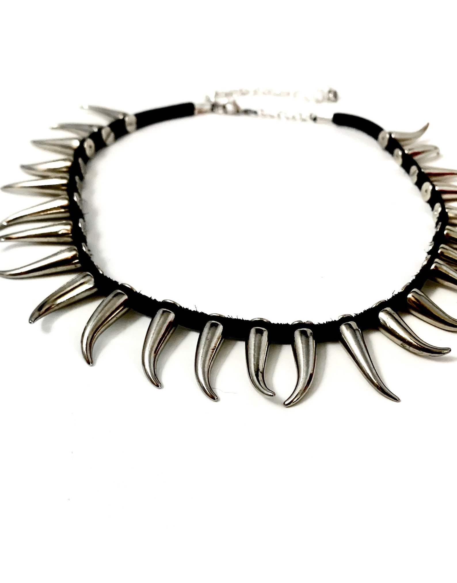 Cat Claw Spiked Necklace/ Leather Spiked Necklace/silver Etsy Hong Kong