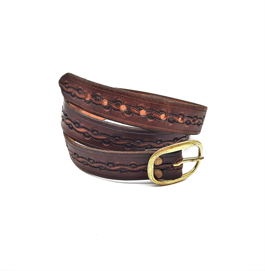 Vintage Brown Hardware Leather Belt main image 1