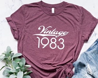 1985 Birthday Shirt, Vintage 1985 Shirt, 1985 Vintage Shirt, 1983 Retro Shirt, 1983 Vintage Tee, 40th Birthday Gift Shirt, Classic 1983 Tees