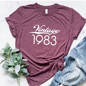 1983 Birthday Shirt, Vintage 1983 Shirt, 1983 Vintage Shirt, 1983 Retro Shirt, 1983 Vintage Tee, 40th Birthday Gift Shirt, Classic 1983 Tees