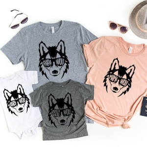 Wolf Family Shirt, Family wolf Matching shirt,  Wolf Shirts, Mama Wolf Shirt, Baby Wolf,  Sister Wolf Tee, Brother Wolf Tee, Wolf Face shirt