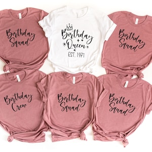 Birthday queen group shirt, Birthday princess Group shirt, Birthday custom shirt,Birthday year shirt,Birthday shirt Family Birthday Group