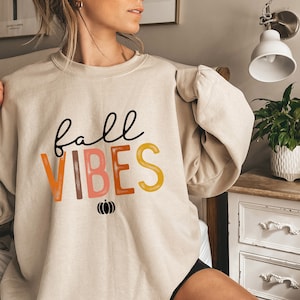 Fall vibes Sweatshirt, Cute Fall Sweatshirt,Hello fall sweatshirt for women,Fall lovers sweatshirt, Fall Sweatshirt,  Thanksgiving gift