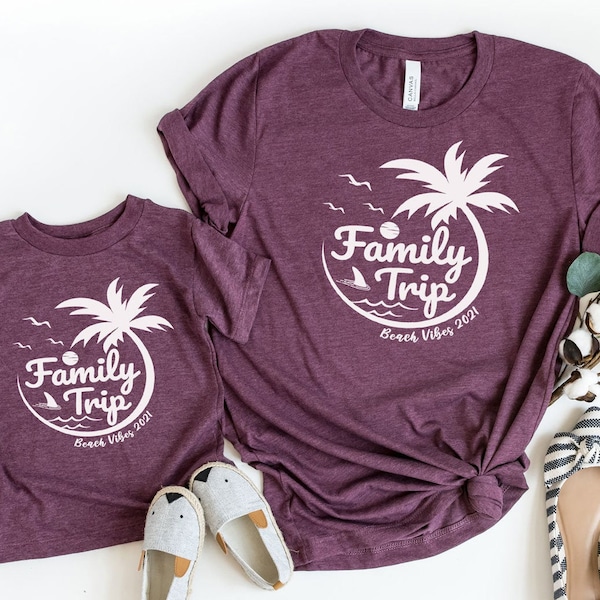 Custom Family Trip Shirt, 2024 Summer Vacation Shirts for Family, Matching Family Vacation Shirt , Family Beach Shirts, Palm Tree Shirts,