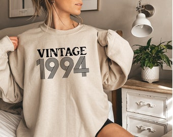 1996 Sweatshirt, 30th Birthday Gift Sweat, retro 1996 Sweat, Birthday Crew Sweat, 30Th Birthday Gift For Women, 30Th Birthday Gift For Men