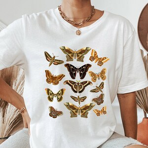 Butterfly Shirt, Moth Shirt, Cottagecore Shirt, Bug Shirt, Aesthetic Shirt, Cottage Core Shirt, Goblincore tee, Dark Academia Shirt