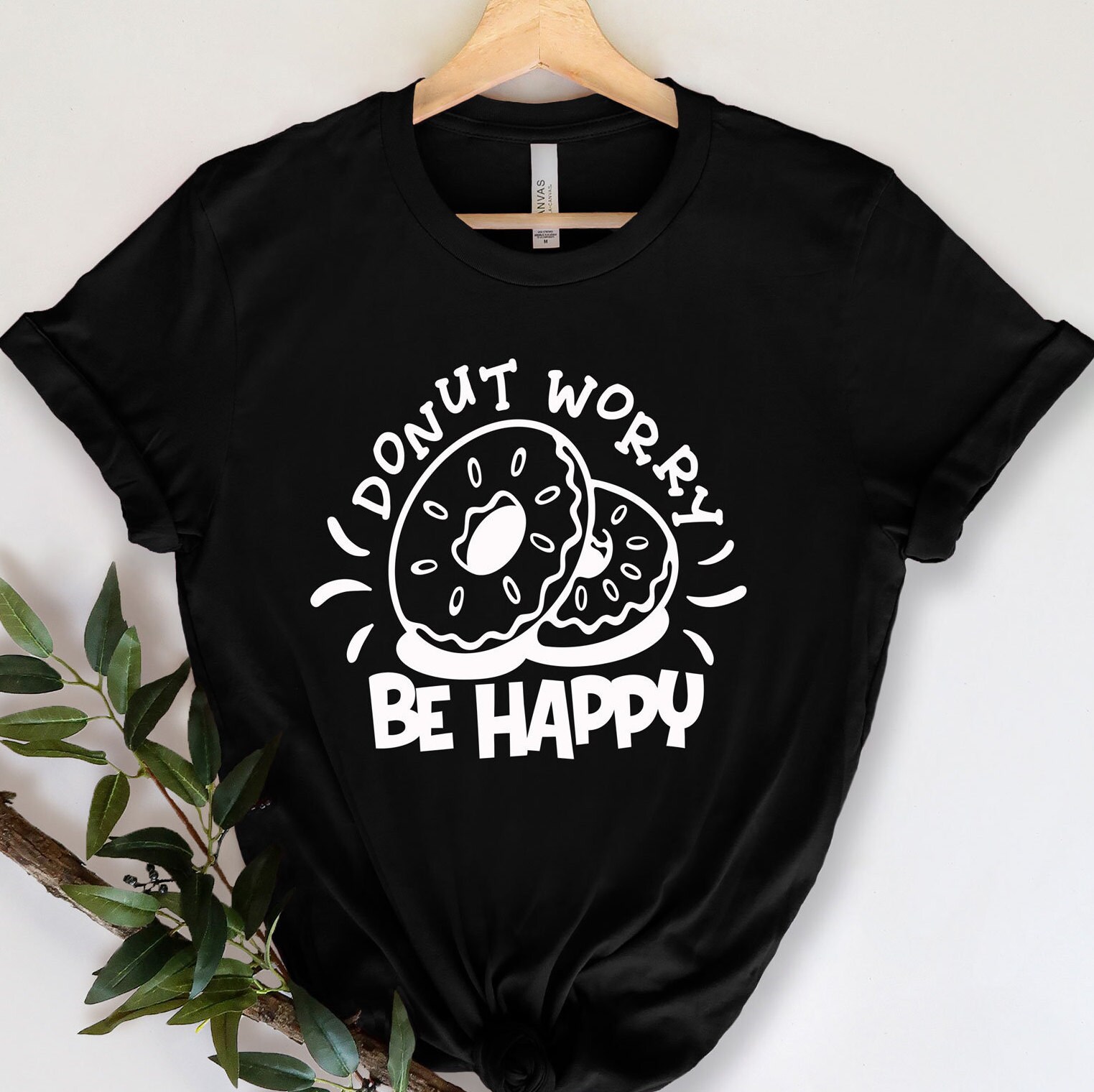 donut worry be happy t shirt