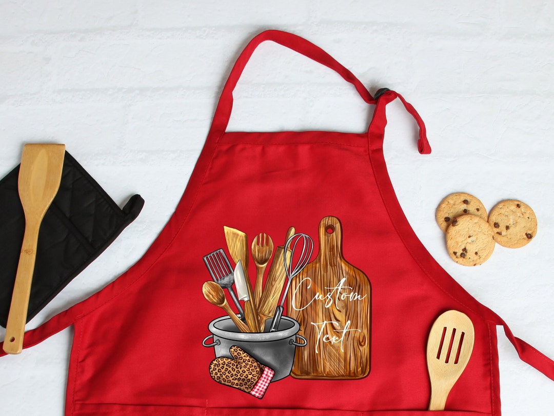 Customized Baker Tools Apron, Chef Printed Apron, Printed Kitchen Apron ...