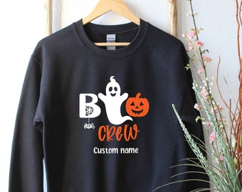 Boo Crew Sweatshirt, Boo crew shirt,boo Sweatshirt, Halloween Crew shirt,boo crew shirt,Customizable Halloween Sweatshirt,Halloween boo tee