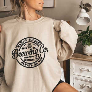 Mama’s Boobery Sweatshirt, Mama’s Boobery Brewing Co Sweatshirt, Mom’s Christmas Sweatshirt, Christmas Gift for mother