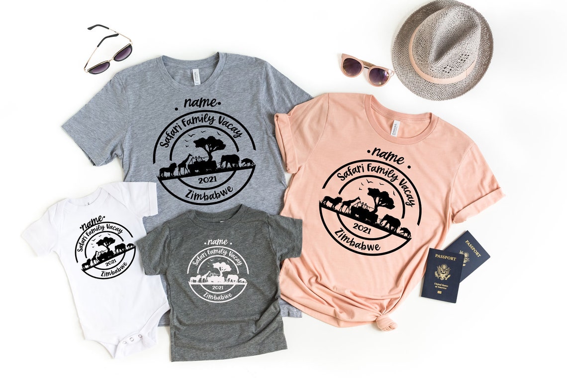 Safari Family Matching Shirts Vacation Shirt Custom Safari Etsy