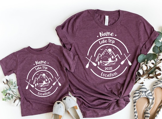 family lake trip shirts