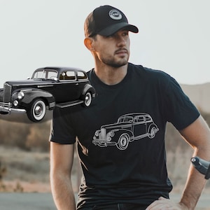 Custom Line Art Classic Car Shirt, Custom Classic Car Outline Shirt, Custom Car Shirt for Car Lovers