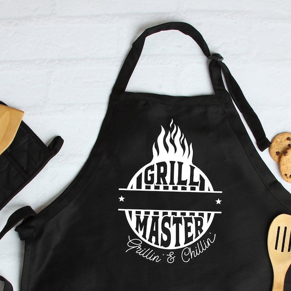 Grill Master Apron, Apron for men, Gift for dads, Gift for those who love to cook, Apron for dads